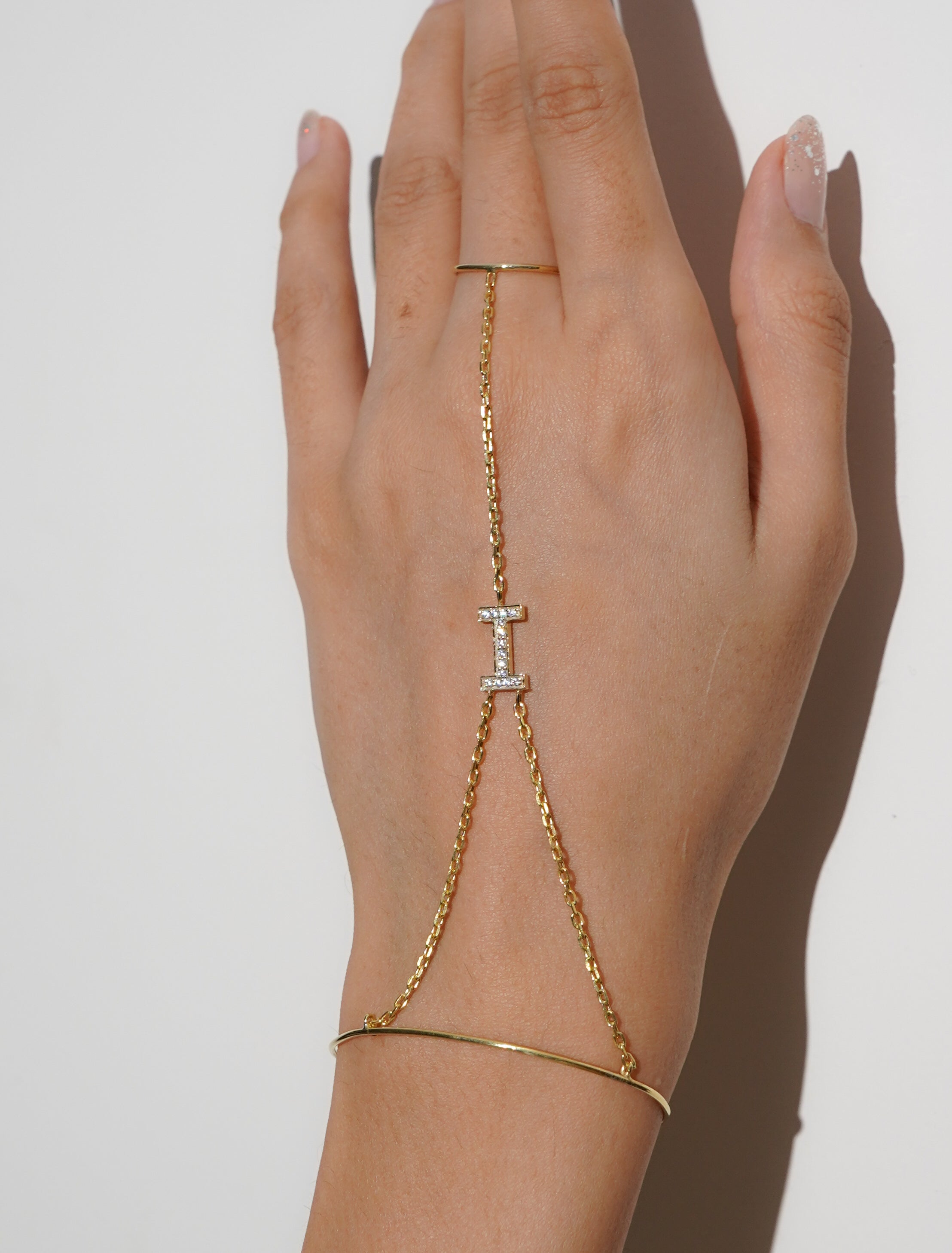 Aeria Minimal Hathphool – 925 Silver Hand Chain