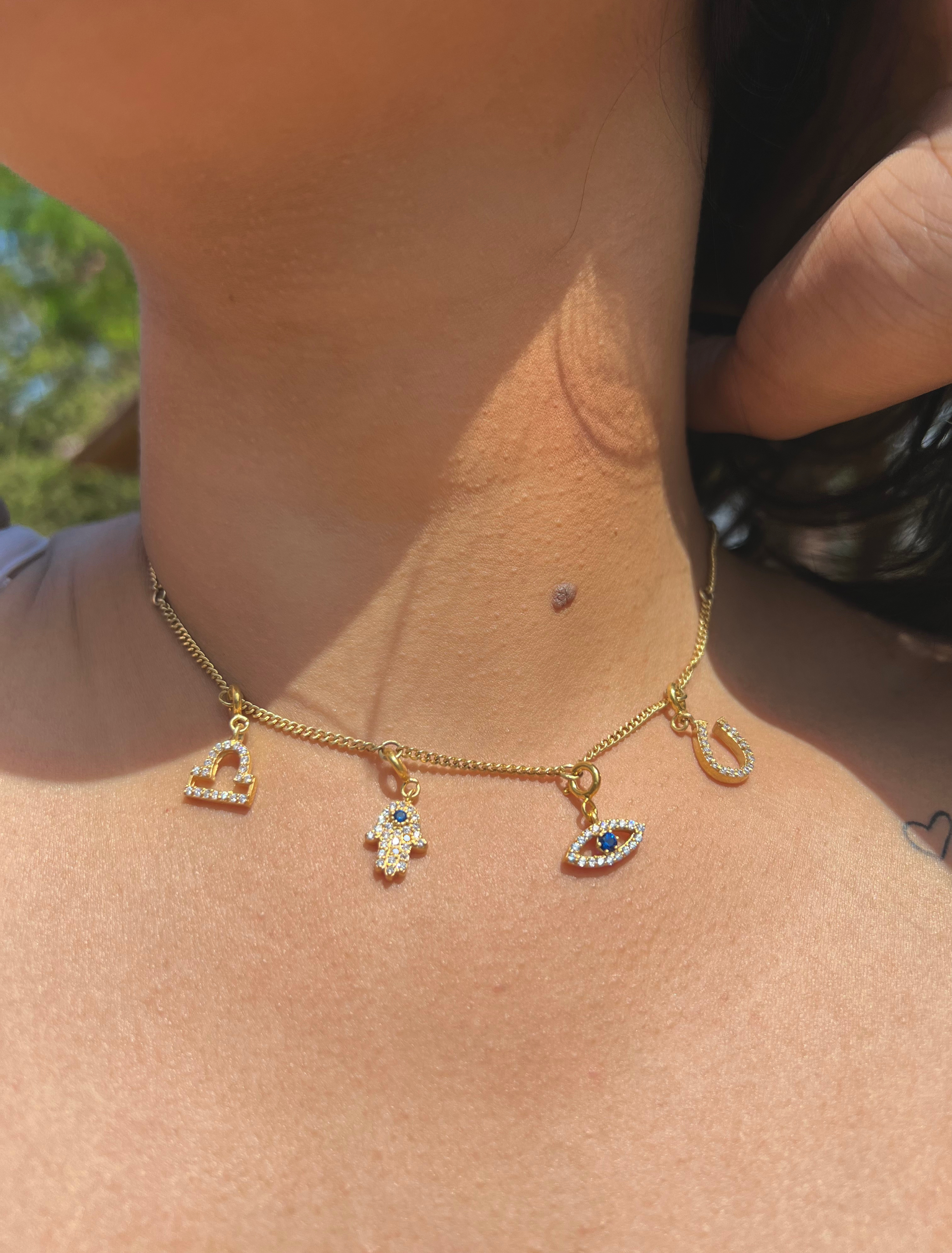 Lucky Girl Charm Necklace - Main Image