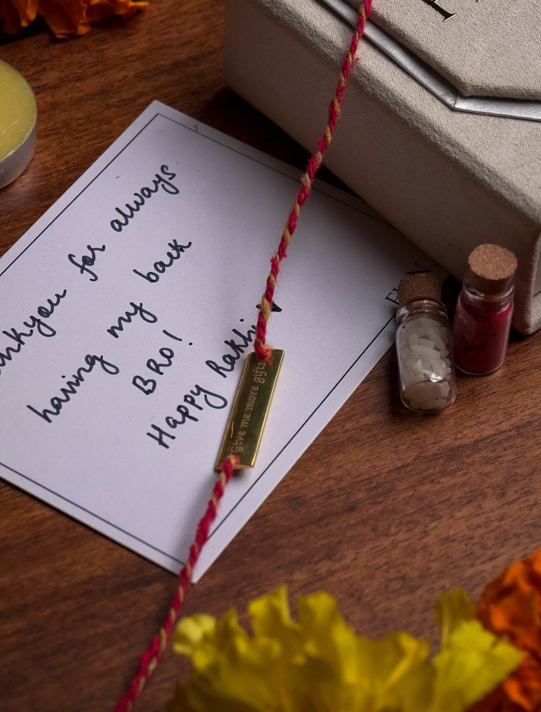 Engravable Bar Rakhi Hamper