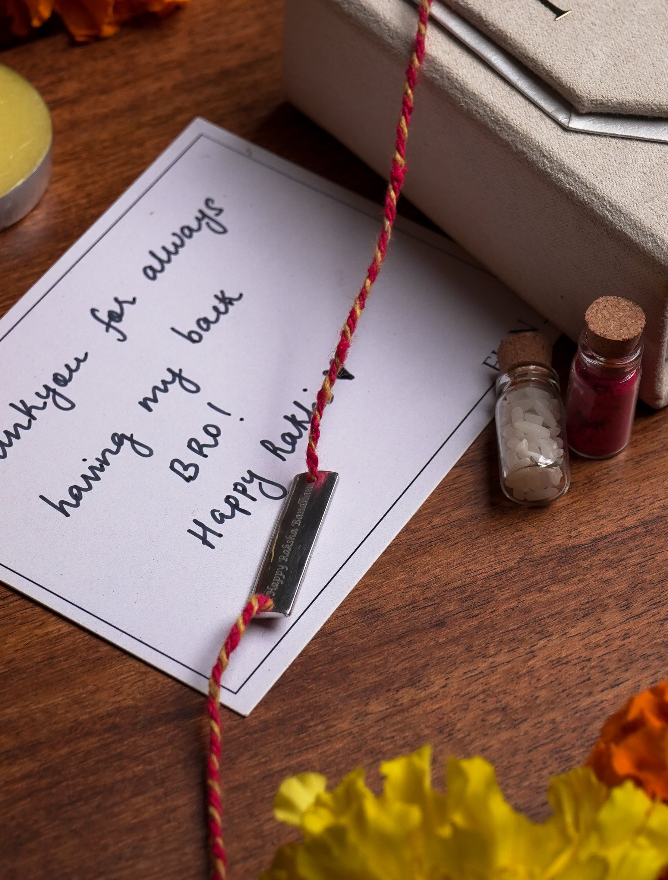 Engravable Bar Rakhi Hamper