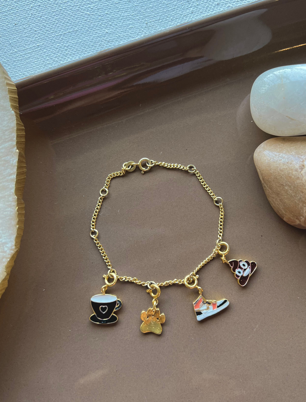 Coffee Run Charm Bracelet